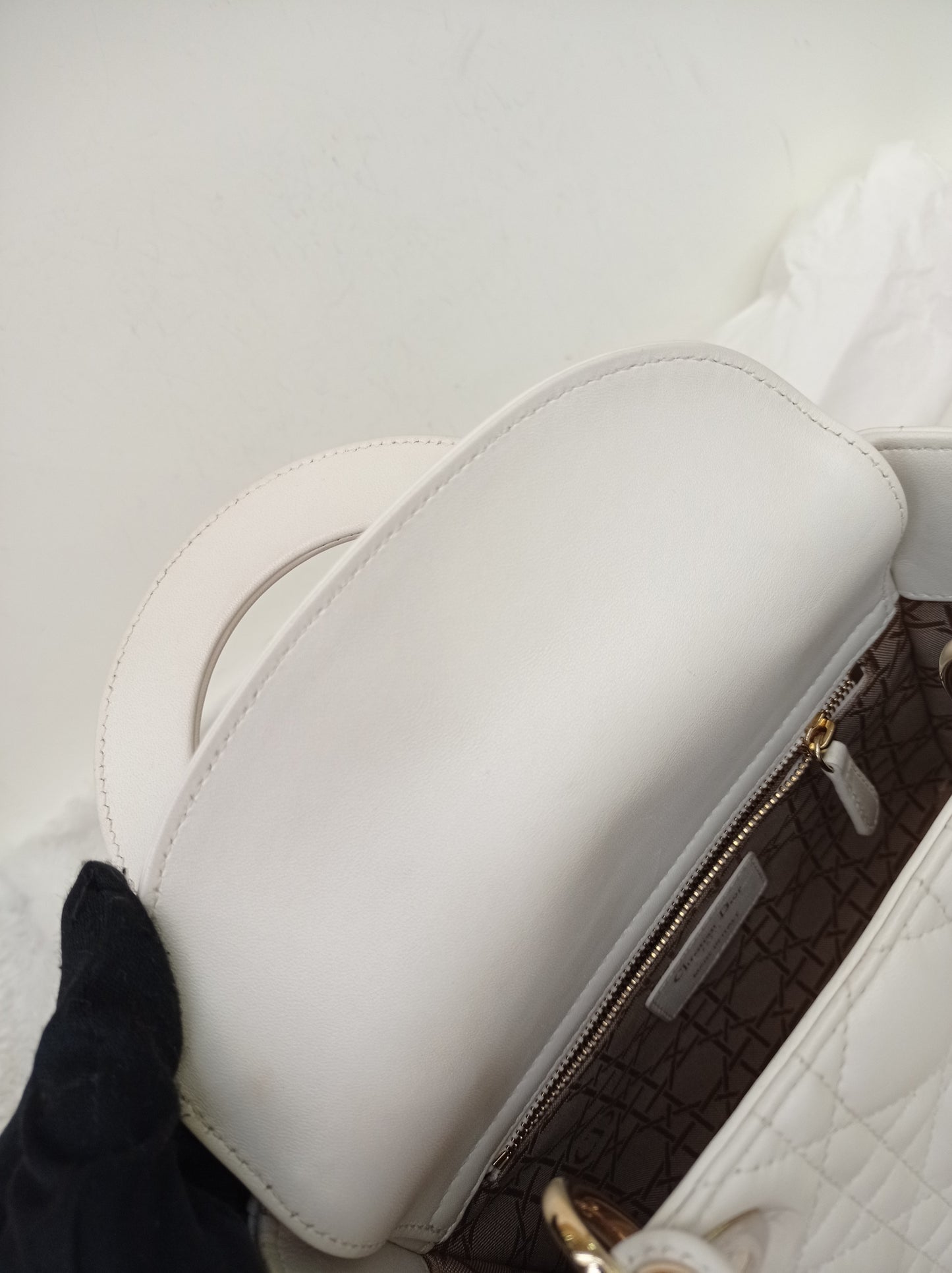 Lady Dior Small Lamb White LGHW 2019