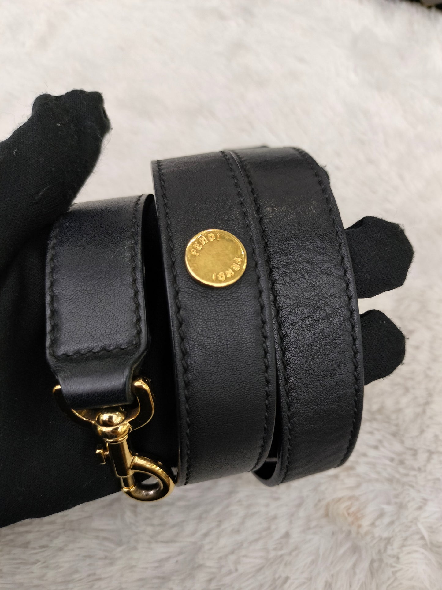Fendi BTW Medium Black Chain GHW