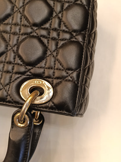 Lady Dior Small Lamb Black GHW 2019