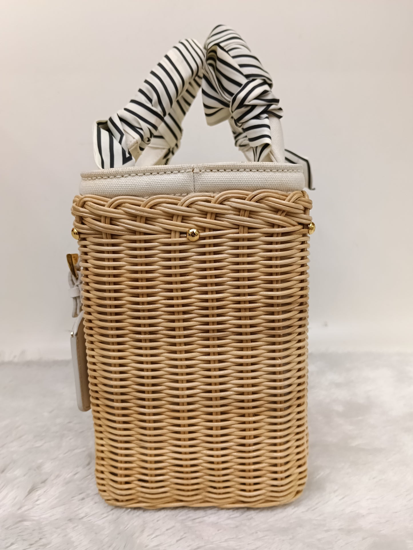 Prada Midollino Canapa Naturale Bianco GHW