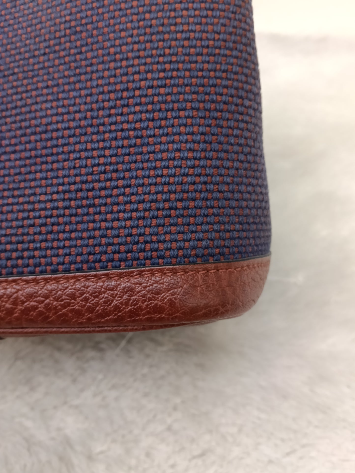 Garden Party 30 Toile Negonda Rouge Sellier Bleu Obscur PHW #Q square