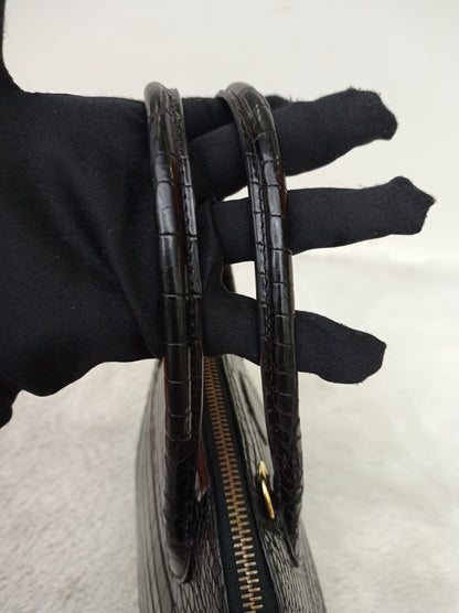 Bolide 27 Croco Porosus Black GHW #W circle