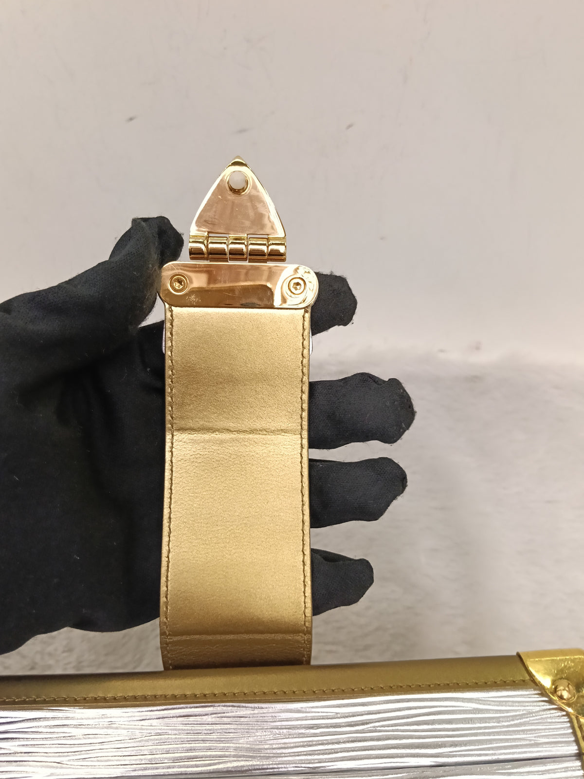 LV Petite Malle Epi Metallic Silver Gold 2017