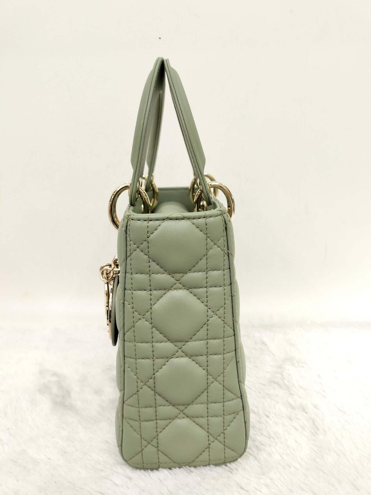 Lady Dior Small Lamb Sage GHW 2023