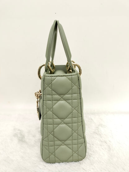 Lady Dior Small Lamb Sage GHW 2023