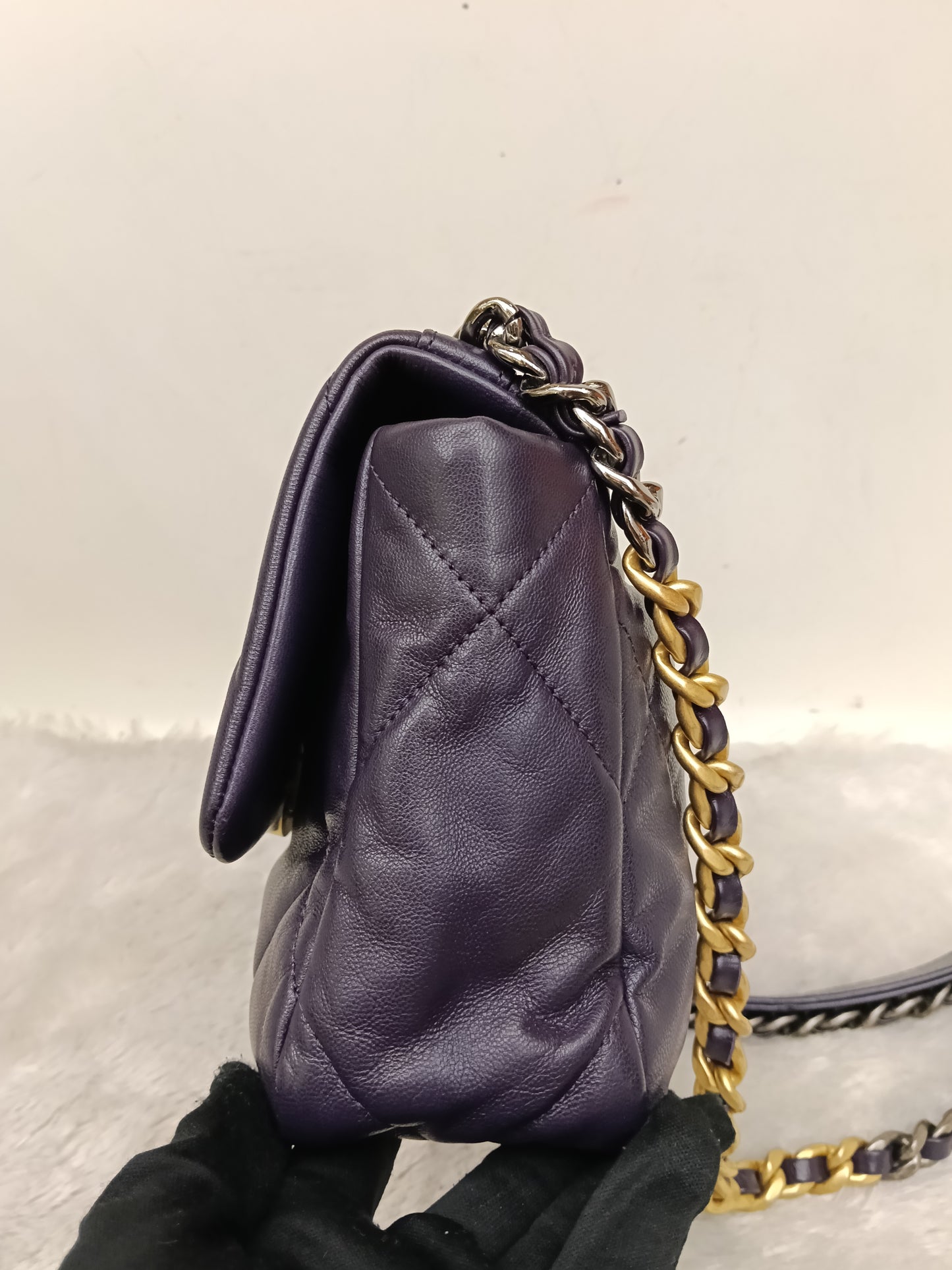 Chanel C19 Small Dark Purple GHW #30