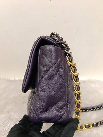 Chanel C19 Small Dark Purple GHW #30