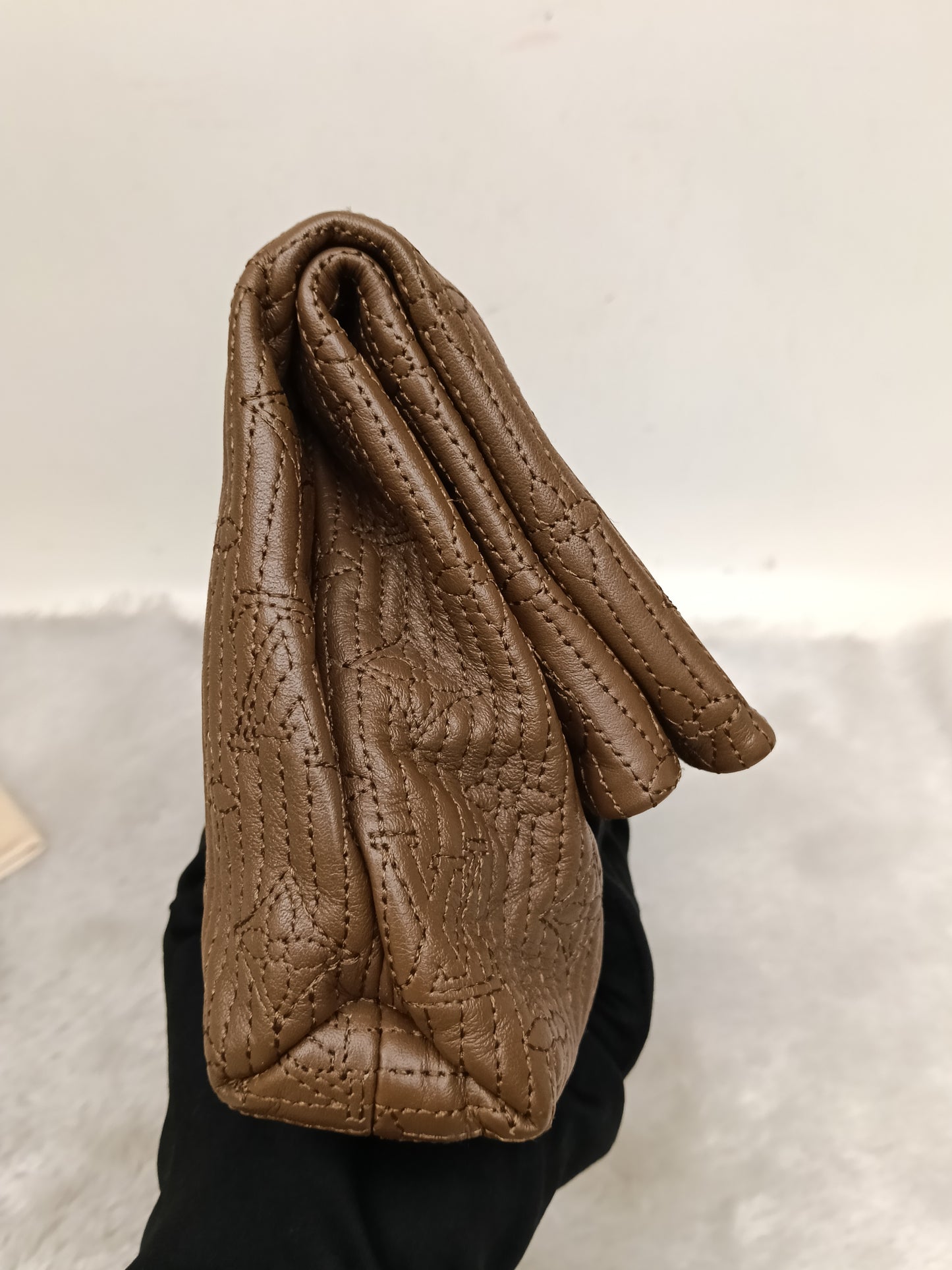 LV Altair Clutch Monogram Jacquard Brown 2012