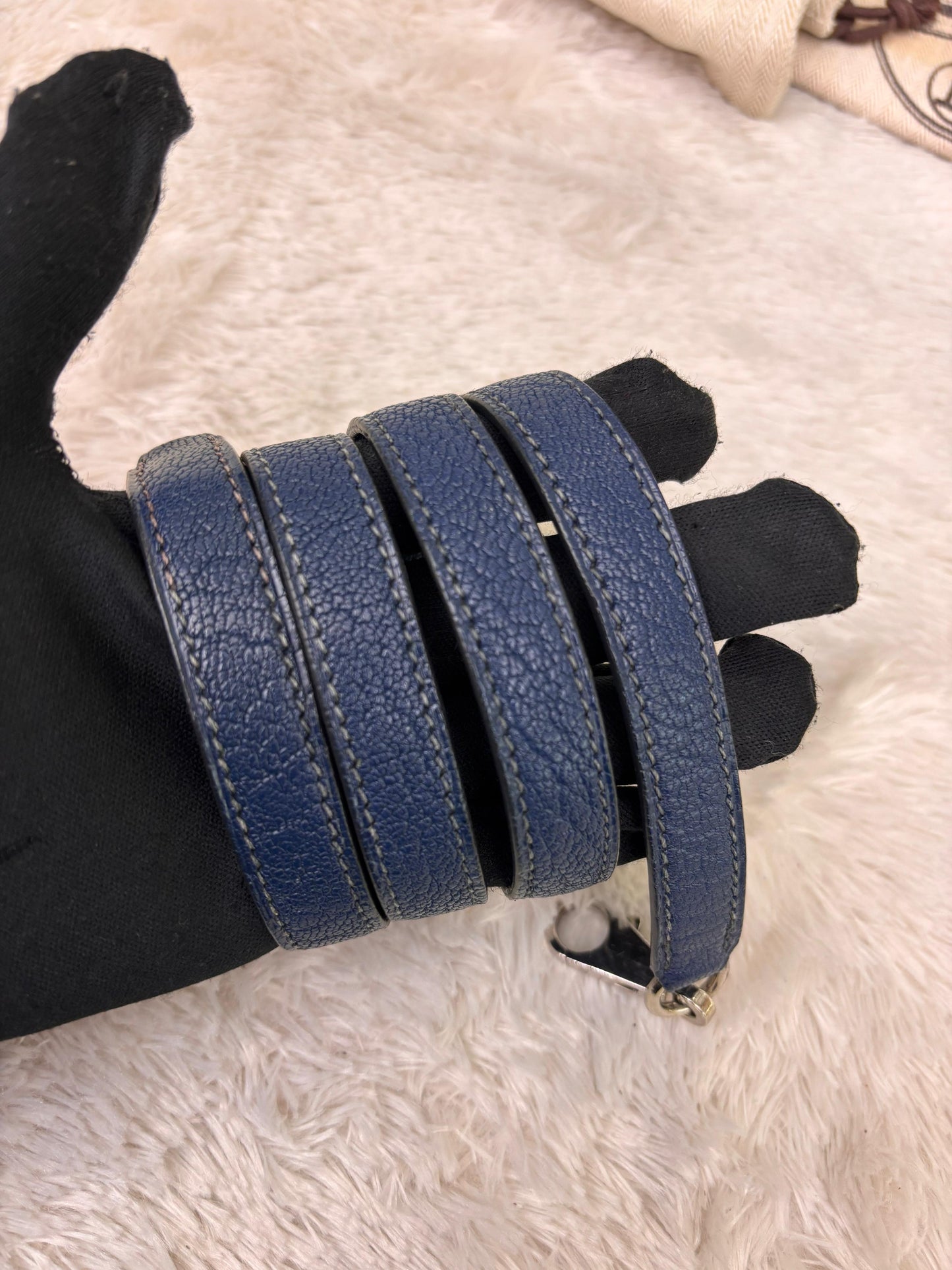 K32 Chevre Coromandel Blue De Malt PHW #L square