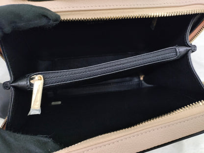 Chanel Filigree Vanity Case Medium Caviar Beige Black GHW #26