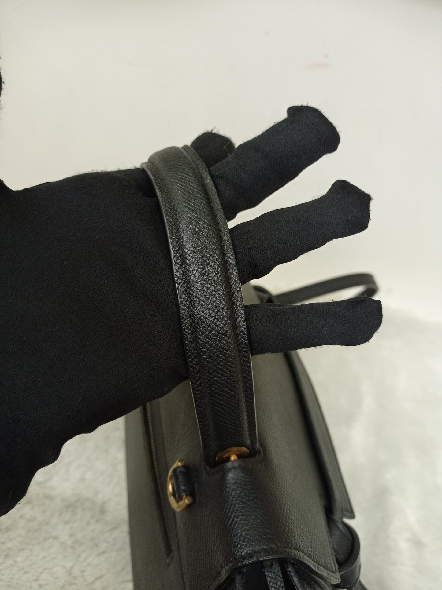 Celine Micro Belt Grained Black GHW 2017