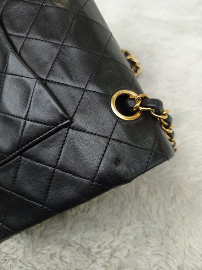 Chanel Medium Lamb Black Vintage GHW DF #2