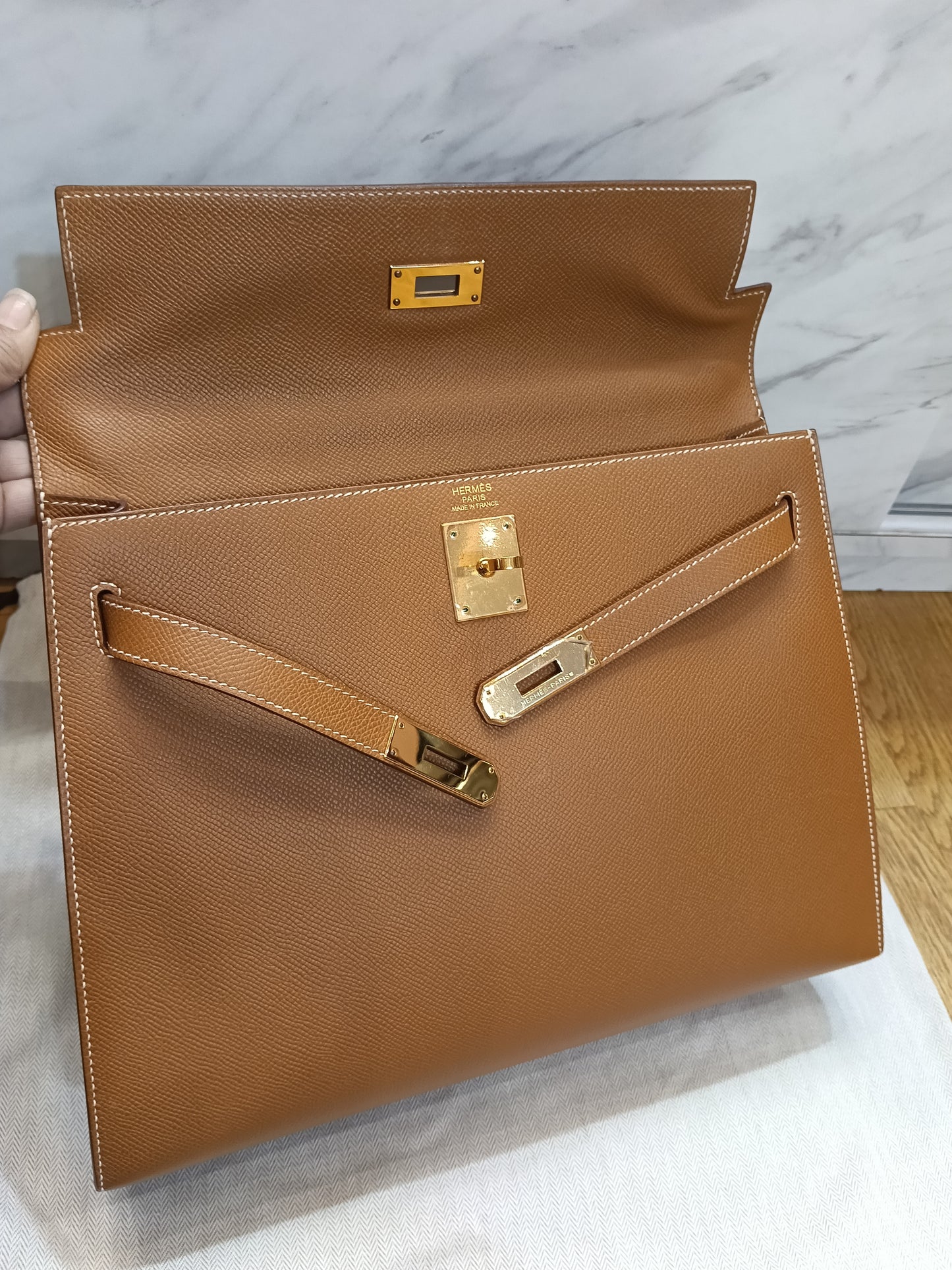 K32 Epsom Sellier Gold GHW #Q square