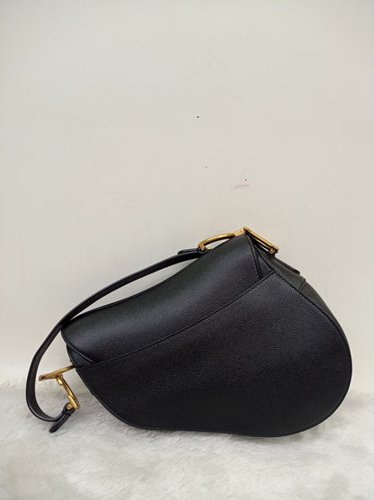 Dior Saddle Medium Grained Black GHW 2021