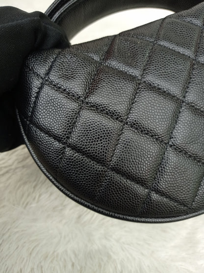 Chanel Polly Pocket Pouch Hobo Caviar Black GHW (CHIP)