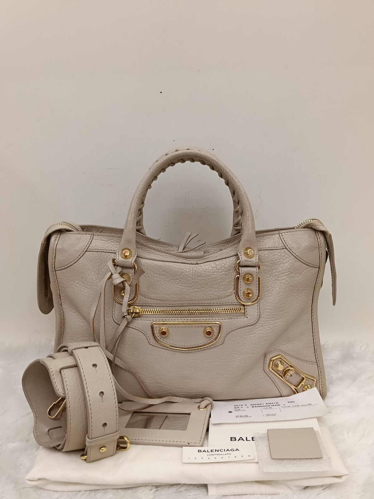 Balenciaga Small City Edge Beige GHW 2016