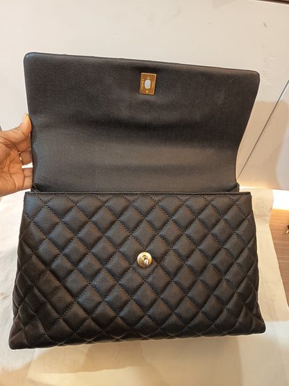 Chanel Coco Handle Large Caviar Black GHW #25