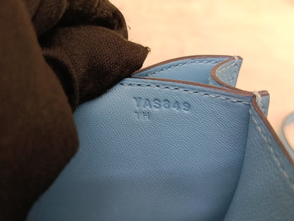 Hermes Constance 18 Epsom Bleu De Nord Rouge De Coeur Enamel PHW #Y