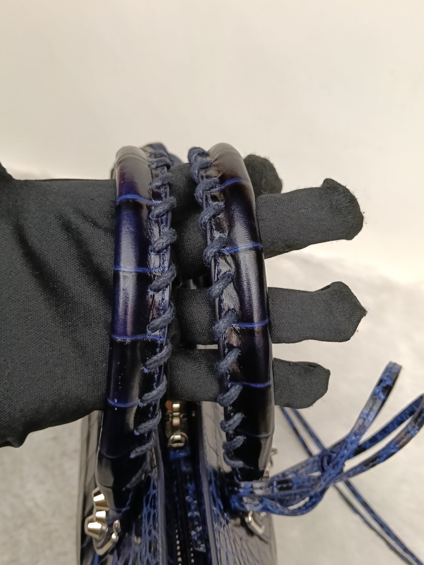 *NEW* Balenciaga Small City Edge Croco Blue SHW 2023