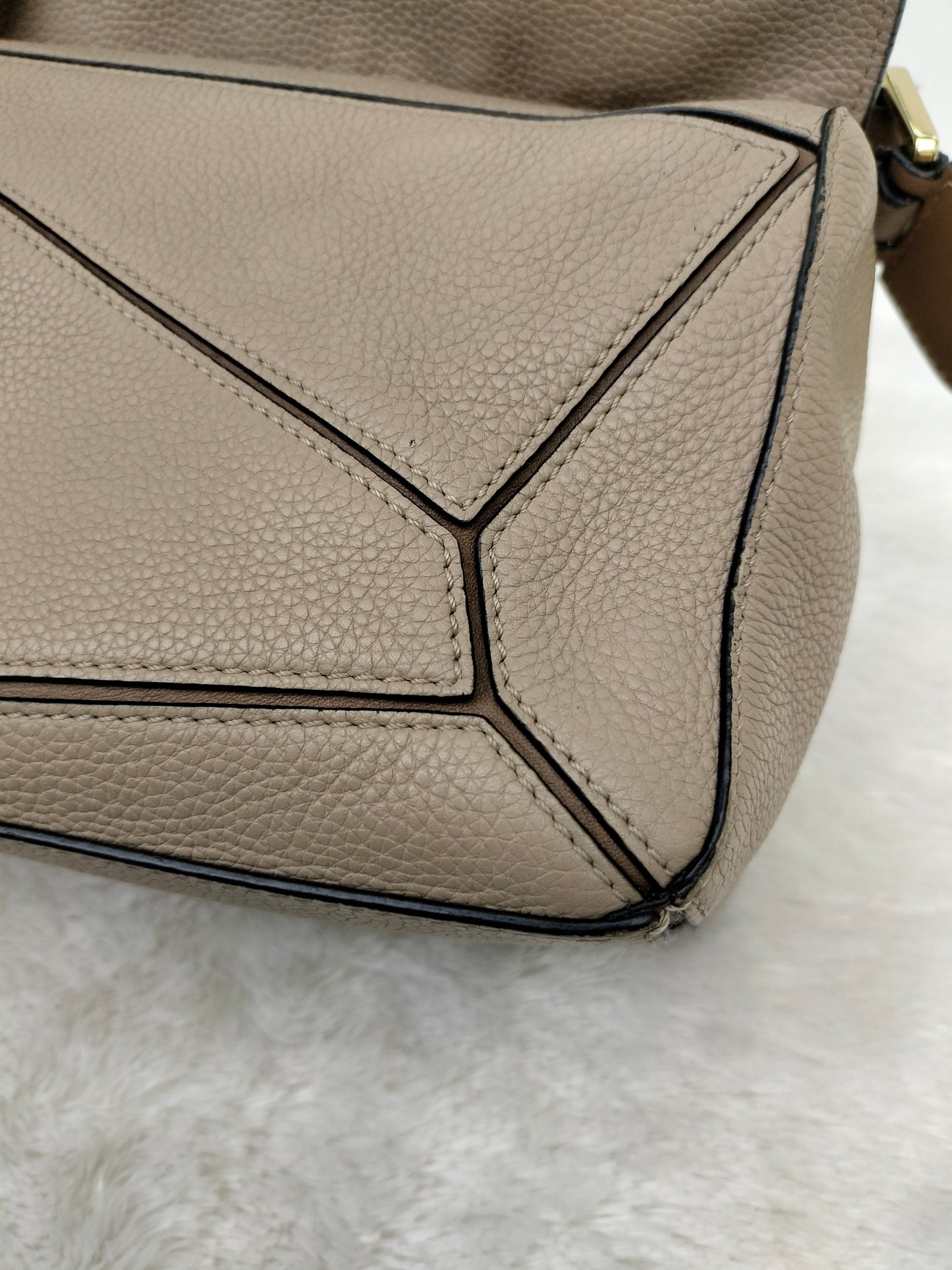Loewe Puzzle Small Grained Sand Mink GHW 2019