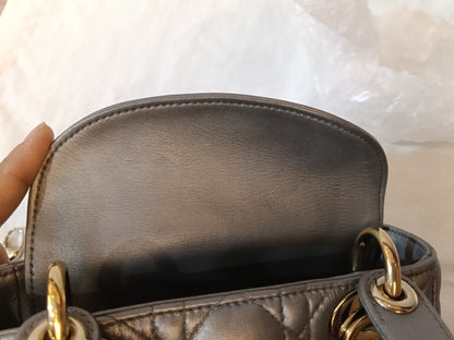 Lady Dior Mini Lamb Silver GHW 2016