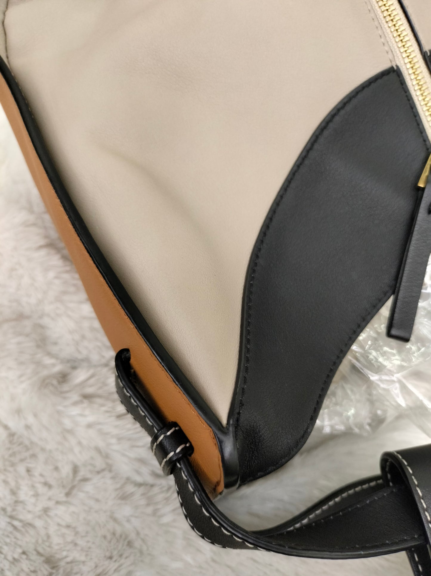 Loewe Hammock Small Beige Brown Black GHW 2018