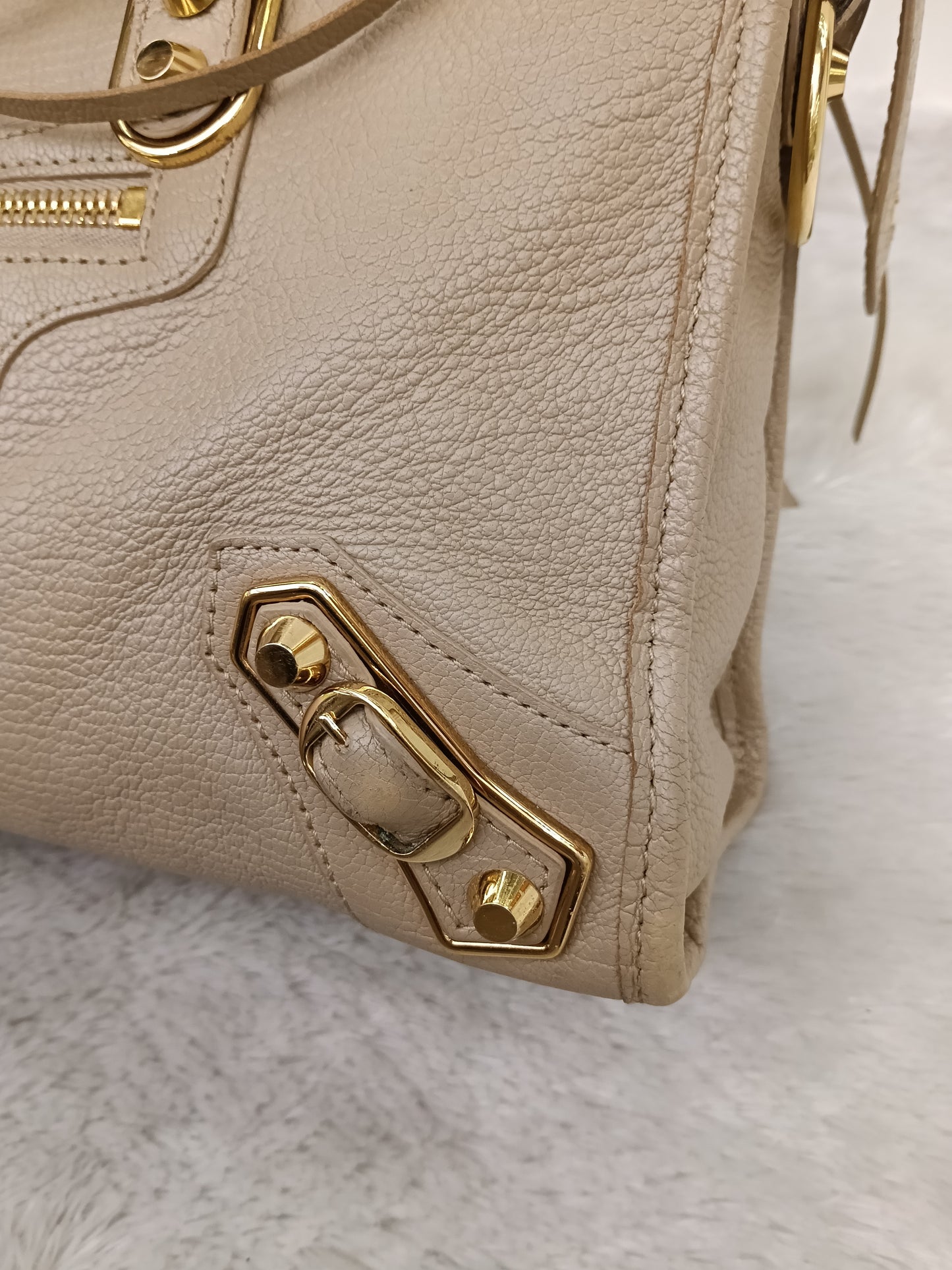 Balenciaga Small City Edge Beige GHW 2019