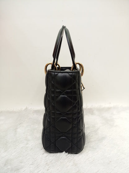 Lady Dior Small Lamb Black GHW 2018