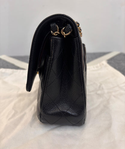 Chanel Medium Caviar Black GHW DF (CHIP)