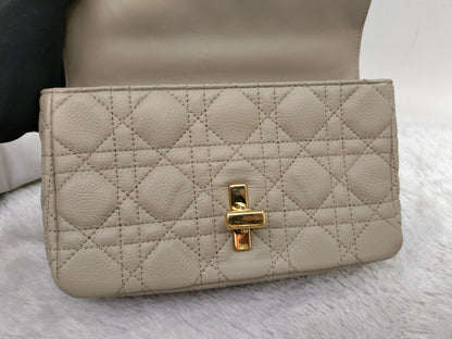 Dior Caro Small Supple Cannage Beige GHW 2023