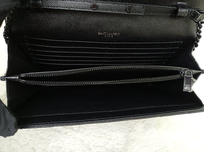 YsL WOC 22 Monogramme Chevron Grained All Black 2022