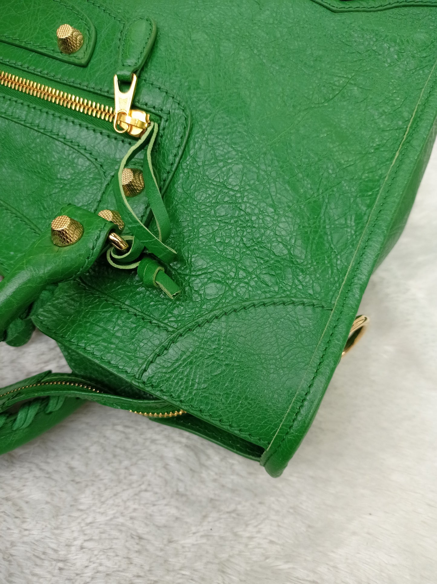 Balenciaga Reguler City Classic Giant Green GHW 2015
