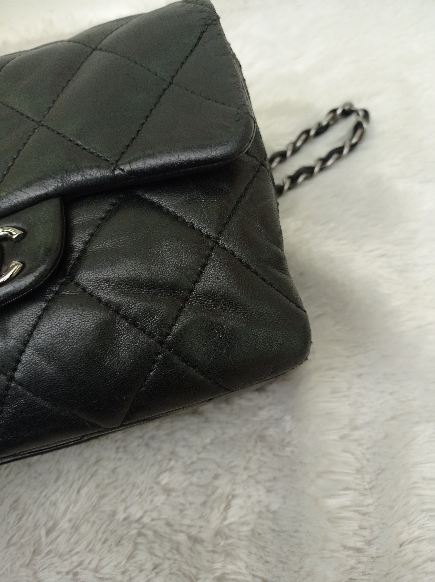 Chanel Accordion Flap Mini Lamb Black SHW #18