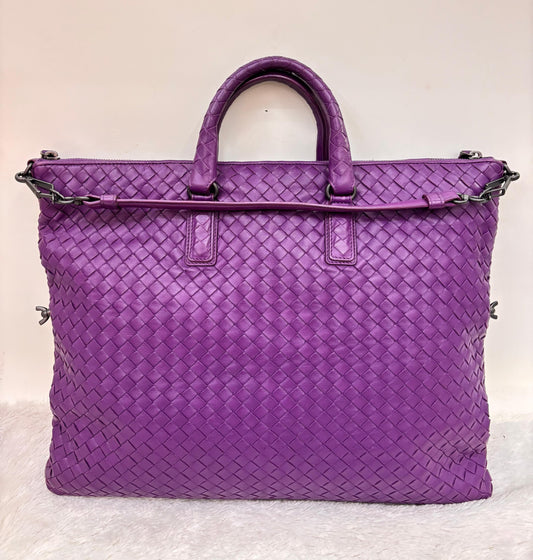 Bottega Veneta Convertible Intrecciato Medium 3 Ways Purple RHW