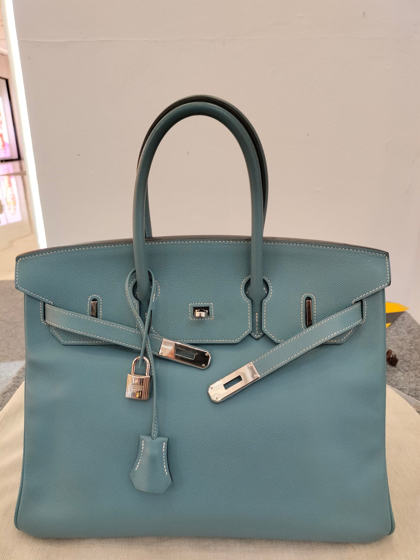 B35 Epsom Blue Jeans PHW #N square