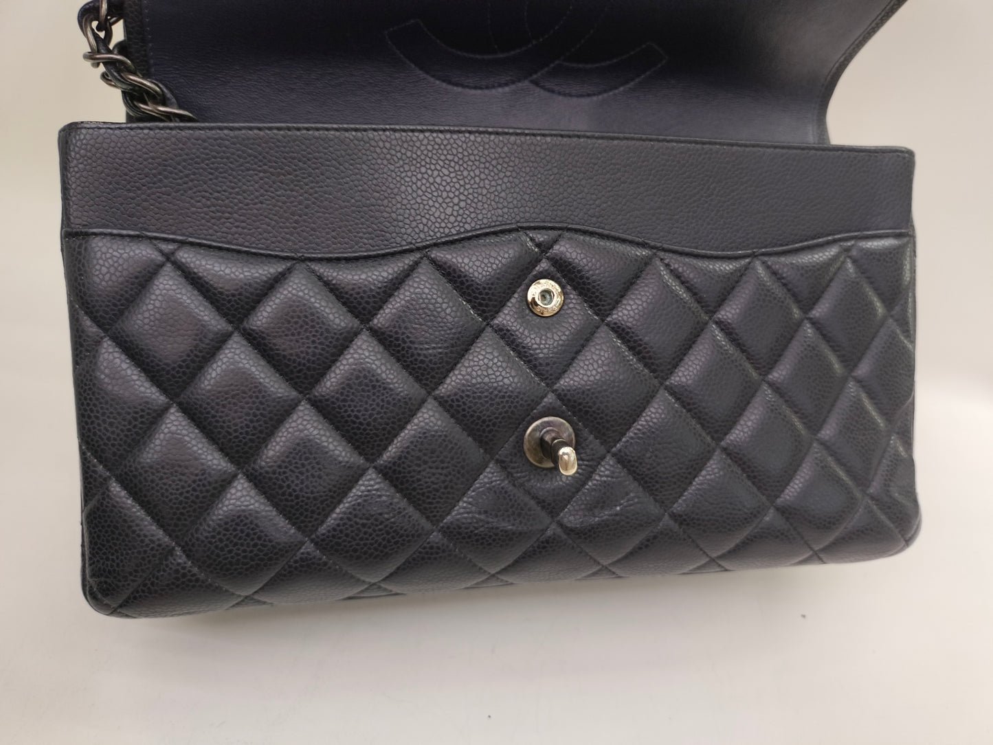 Chanel Jumbo Caviar Black RHW DF #21