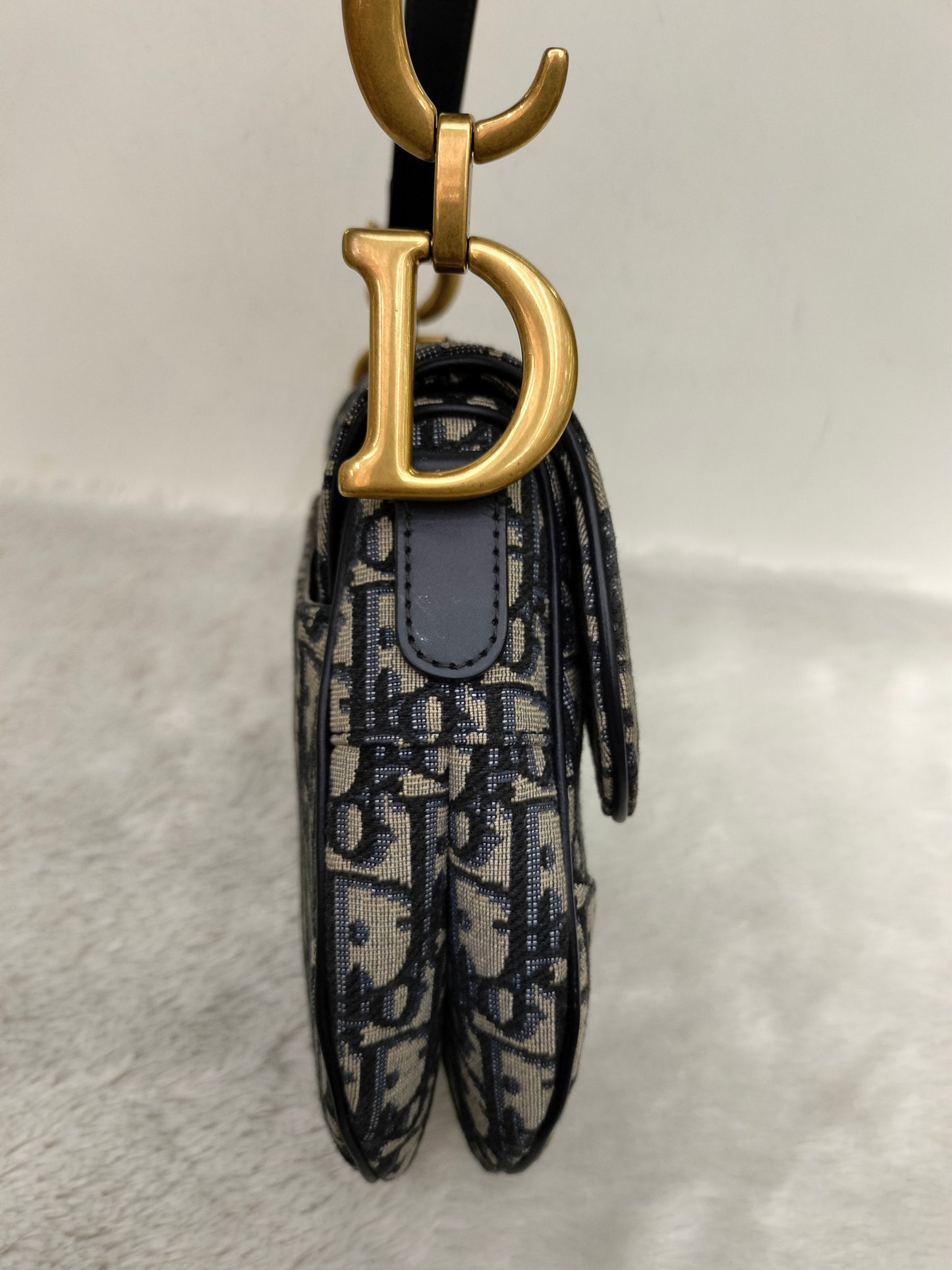 Dior Saddle Medium Oblique Navy GHW 2023