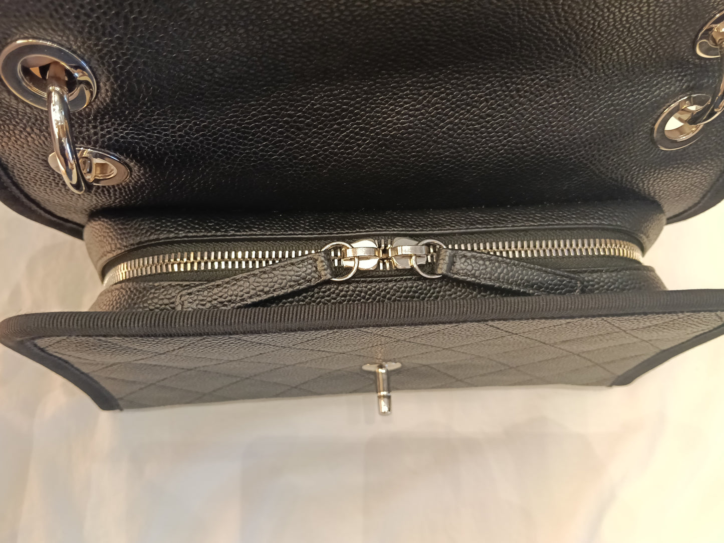 Chanel Top Handle Seasonal Flap Caviar Black SHW #25