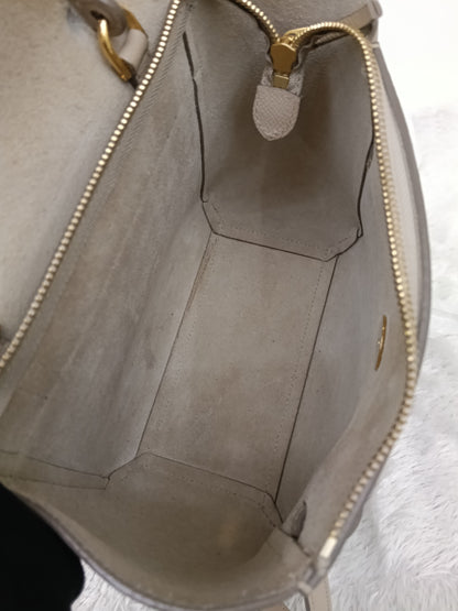 Celine Nano Belt Grained Light Taupe GHW 2018