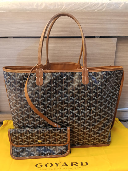 Goyard St Louis PM Black Tan SHW 2023
With pocket, db