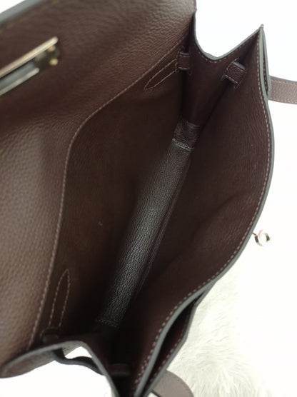 Hermes Kelly Depeche Pochette 25 Togo Ebene PHW #Y