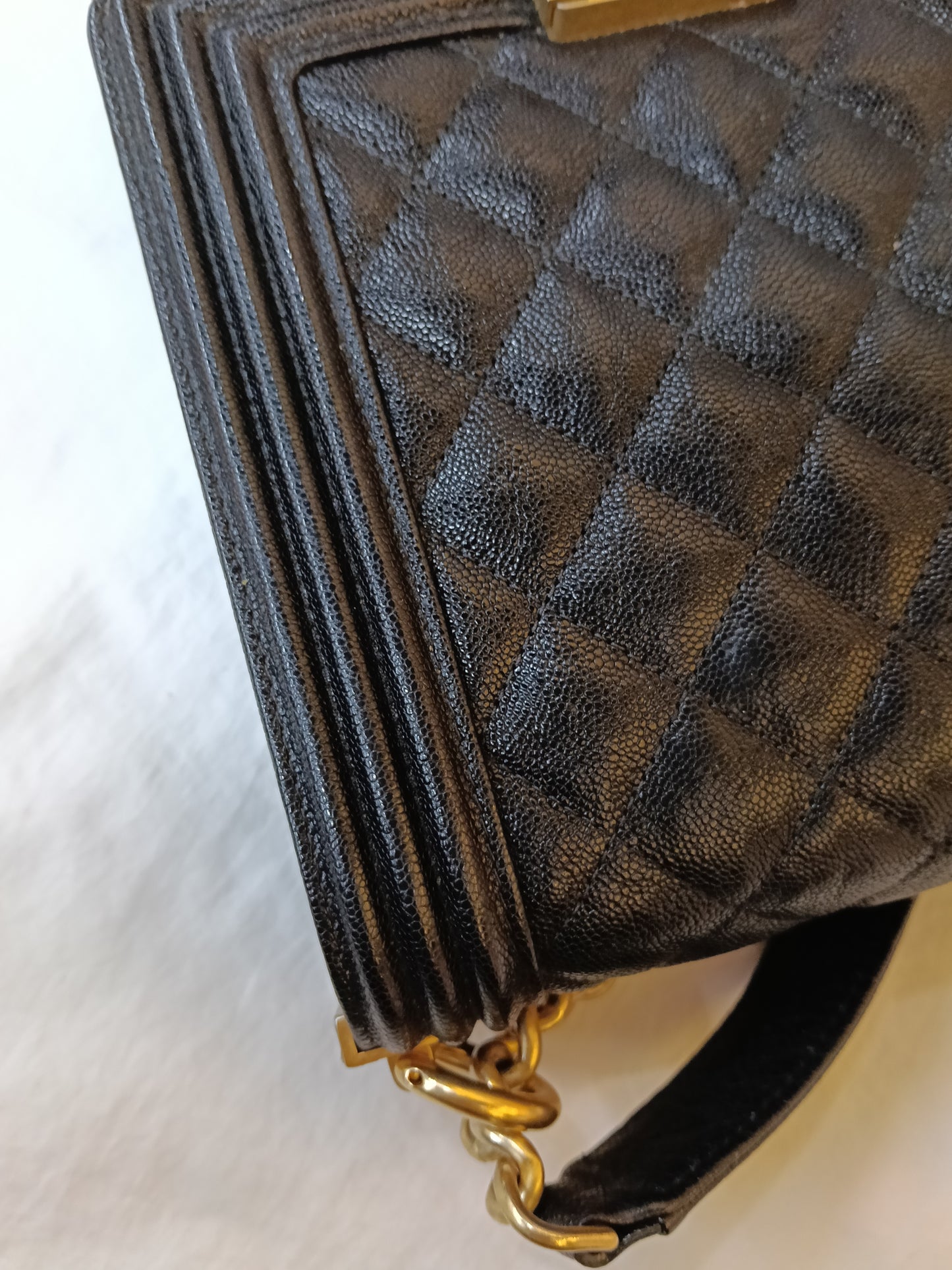Chanel Boy Vertical Caviar Black GHW #26