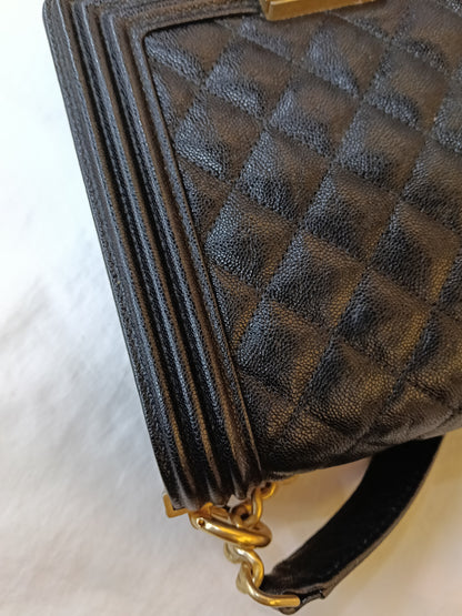 Chanel Boy Vertical Caviar Black GHW #26