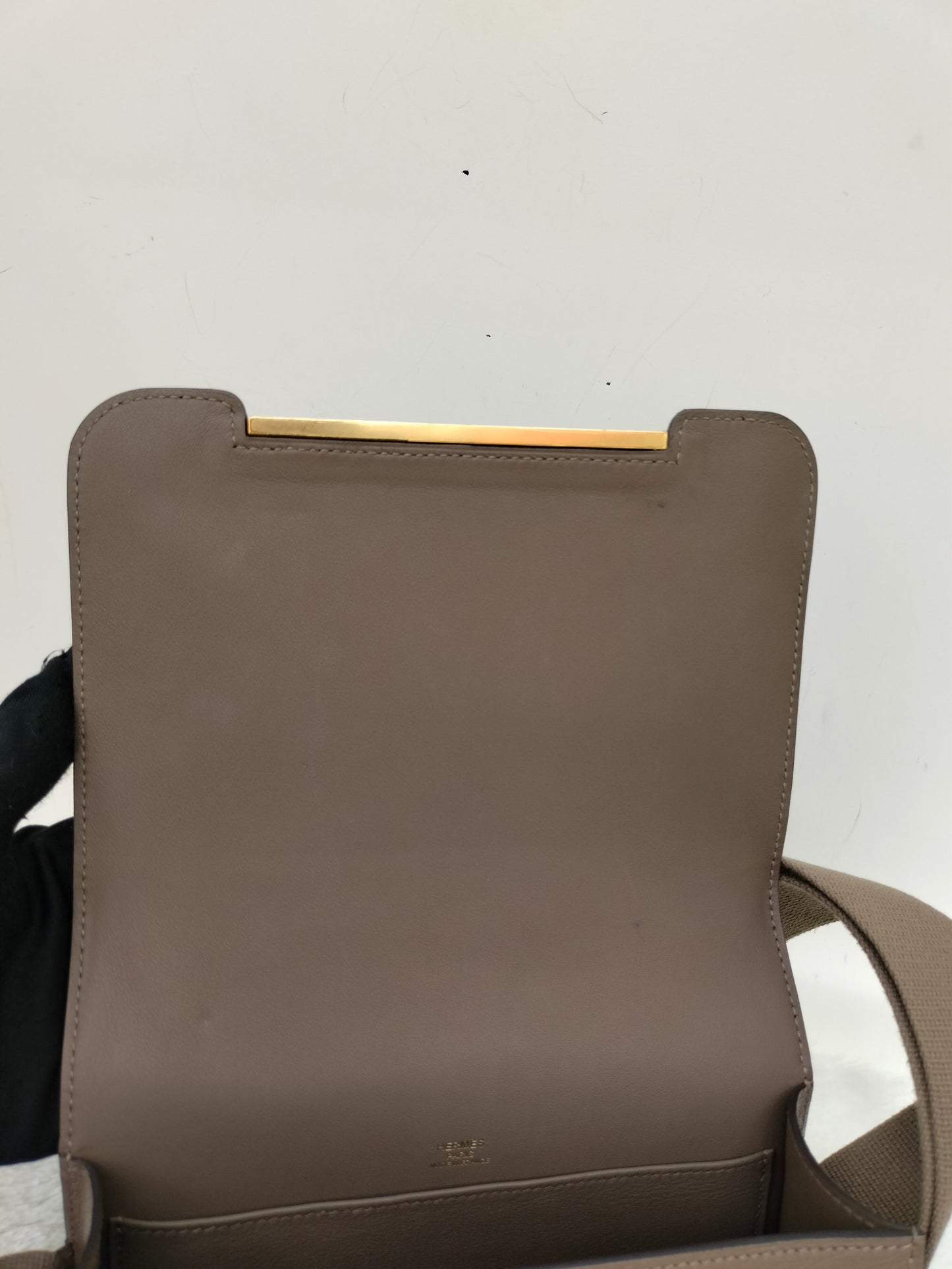 Hermes Geta Chevre Etoupe GHW #U