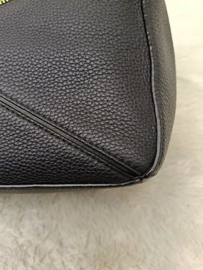 Loewe Puzzle Small Grained Midnight Blue Black GHW 2019