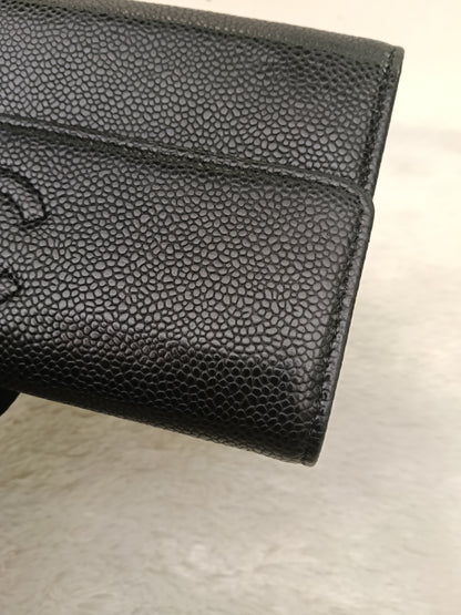 Chanel Timeless Continental Wallet Caviar Black SHW #16