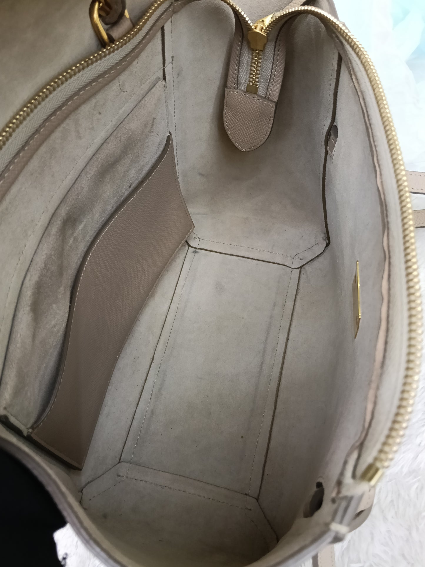 Celine Micro Belt Grained Light Taupe GHW 2021