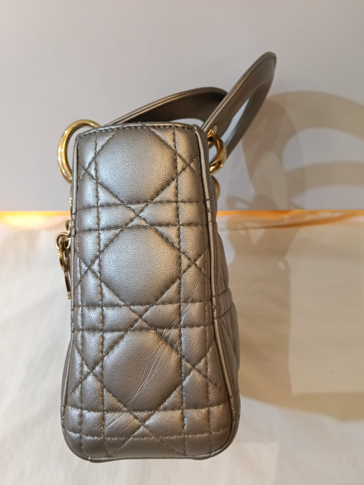 Lady Dior Mini Lamb Silver GHW 2016