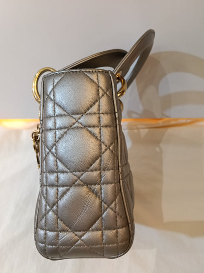 Lady Dior Mini Lamb Silver GHW 2016