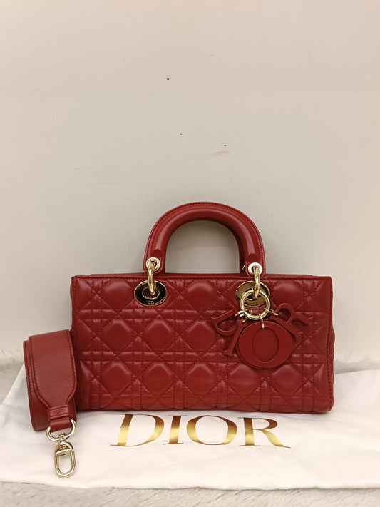 Dior Lady D'Joy Medium Lamb Red GHW 2016